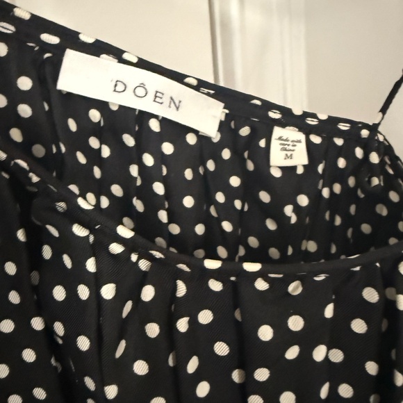 Doen Silk Blend Midi Dress in Polka Dot, Size M - Picture 10 of 13